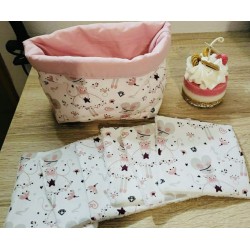 Panier avec cotons lavable "la petite souris"